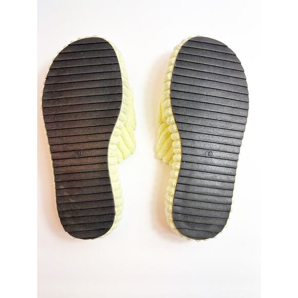 Free People Two Days In Ibiza Sandals Size 8 Lime Terry Cloth Platform Bratz - Picture 9 of 11